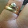 9ct wedding ring and diamond engagement ring Image 9