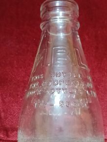 Vintage M.B.L. Glass Milk Bottle