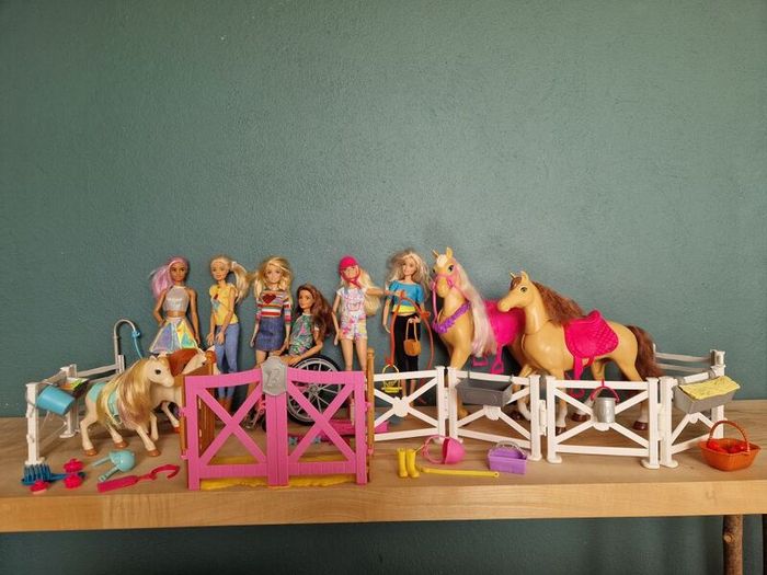 Barbies and Equistriene ponies & accessories
