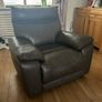 Genuine leather reclining sofa and armchair Image 2
