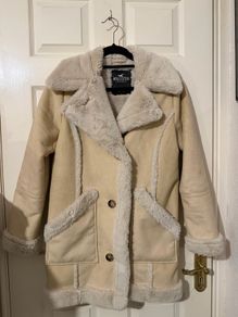 Hollister cream faux-shearling jacket