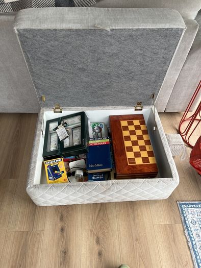 L shaped couch and matching ottoman