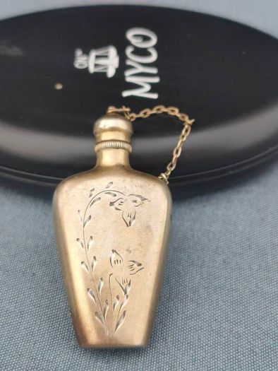 Art Nouveau Russian Gild Silver Scent Bottle