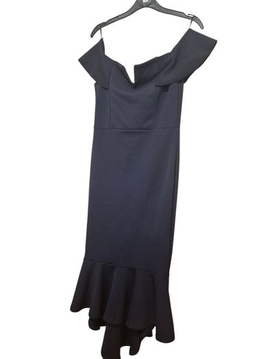 NEW_ Quiz Bardot Midi Dress in Navy