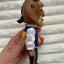 Beast about 6.5" Figure from Beauty and the Beast Disney Used Painted hands Please look at the pictures Image 7