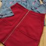 Dark Red Skirt    Size 10 Image 5