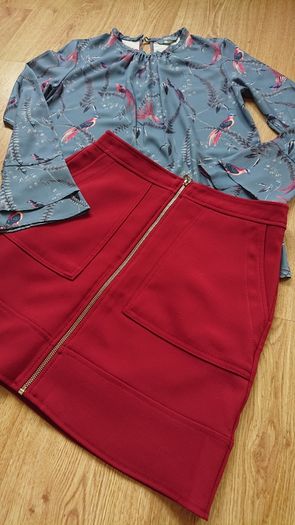 Dark Red Skirt    Size 10