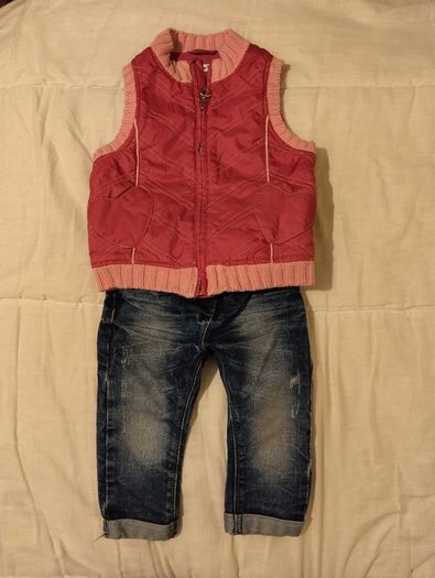Name It Fleece lined Warm Gilet Jacket And Next Jeans