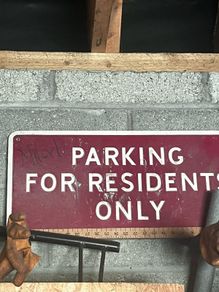 parking for residents only sign