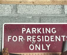 parking for residents only sign