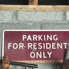 parking for residents only sign