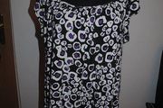 Plus size M&amp;S Black/purple top size UK24 EU52 Postage included