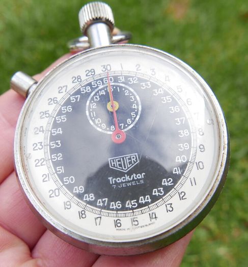 Vintage Heuer Trackstar Timer Stopwatch-works well