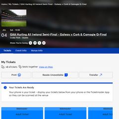 Cork VS Galway Lower Hogan tickets