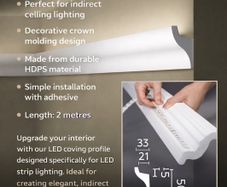 LED Lighting Coving DL50 Indirect LED Ceiling Moulding  2m Length