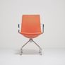 Orange Fabric and Chrome Swivel Office Chair Comet by Gunilla Allard for Lammhult, 1990s Image 4
