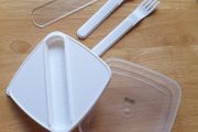 New School Lunch Box with Cutlery - BPA Free - Size in Pics - #