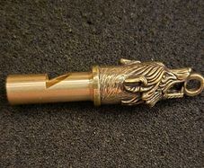 Wolf head whistle/ brass