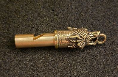 Wolf head whistle/ brass