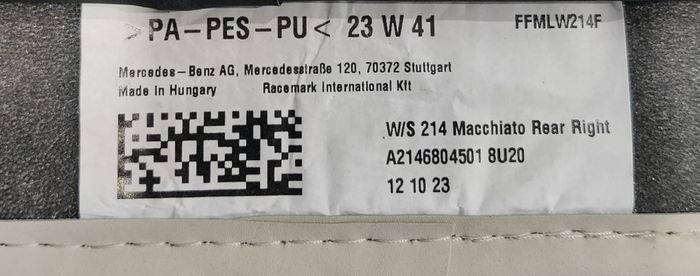 Mercedes Benz E mats