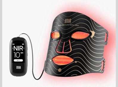 Red Light LED Face Mask, 850nm NIR, Red/Blue Light, 3 Modes, 220 LEDs Visible Results in Just 4 Weeks, Rechargeable Battery, 10-30min Timer, Auto Shut-off, Effortless Daily Skincare