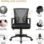 Office Chair Mesh Chair Ergonomic, Computer Chair Adjustable Seat Height with Back Support and Arms, Desk Chair Comfy, Study Chair for Home, Office and Executive Max 125KG (FREE POSTAGE) Image 5