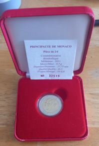 Monaco proof 2011 2 euro coin.
