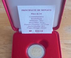 Monaco BU 2011 2 euro coin.