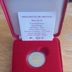 Monaco proof 2011 2 euro coin.