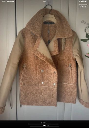 jacket  Bnwt size small baloot brand biker style tan jacket