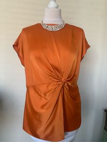 Gallery Orange blouse. Size M