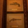 8 Vintage framed Rare Flintlock Pistols Prints Image 4