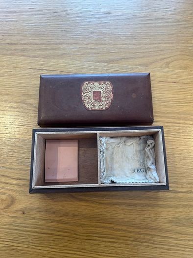 Vintage British Made Leather Jewellery Box