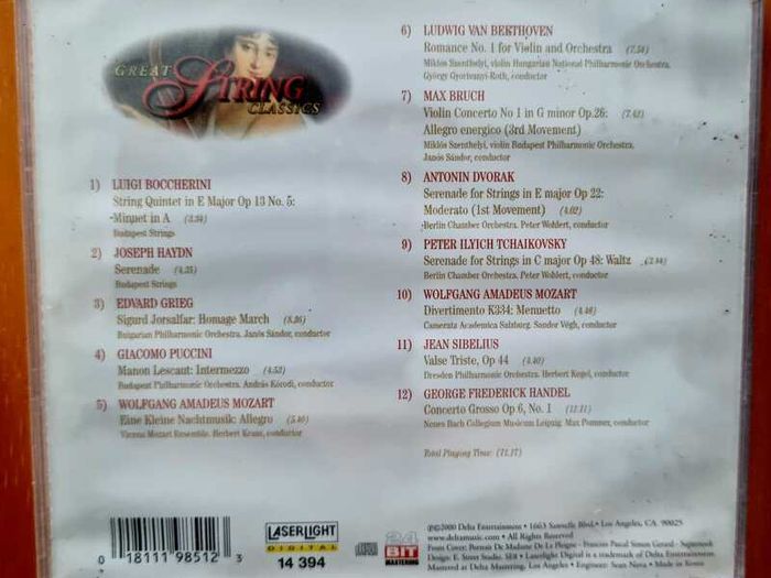 4 CD's Great French Classics / Romantic classics / Strauss classics / String classics. VG condition.