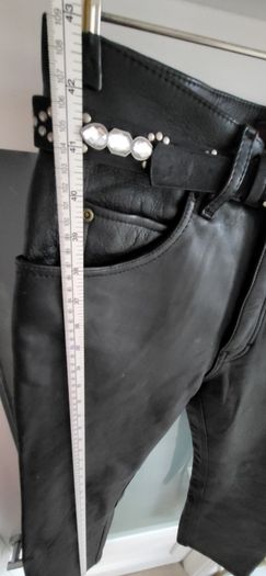 Challenge Leather Team Ladies Motorcycle trousers (black leather jeans style) - Sz 32 (Fit 12UK) - Rrp 189 (New)
