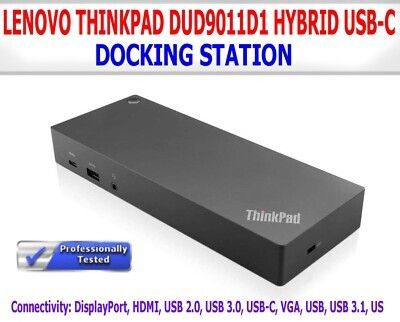 Lenovo Thinkpad DUD9011D1 Hybrid USB-C & USB-A Universal Docking Station/ Used