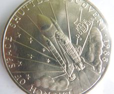 5 Commemorative Coin Marshall Islands 1988 Space Shuttle Discovery Mint
