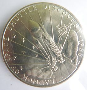 5 Commemorative Coin Marshall Islands 1988 Space Shuttle Discovery Mint