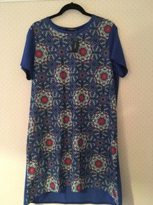 Stretch Crepe T-shirt Dress 20 New  Housecoat Beachwear
