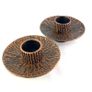 Mid Century Brutalist Bronze Candlesticks Image 4