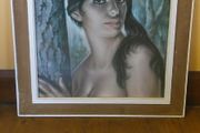 Vintage J.H. Lynch Tina Glazed Print Large 61x71cm Original Mid Century Retro Art