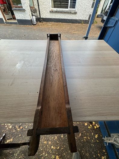 Vintage Solid Oak Desktop Book Trough/Tabletop Bookcase (88cm)