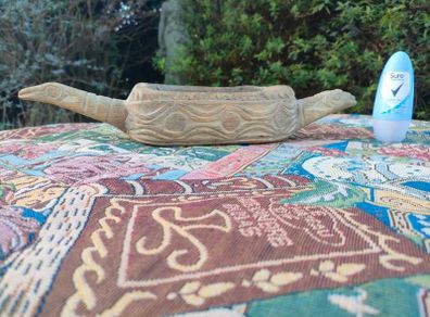 19th Century Polynesian Sea turtle carved canoe
