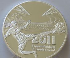 Football Germany 10 euro proof pattern coin 2011