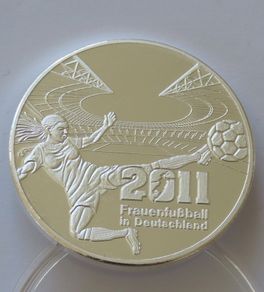 Football Germany 10 euro proof pattern coin 2011