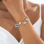 Evil Eye Charm Gold Tone Bracelet Image 5