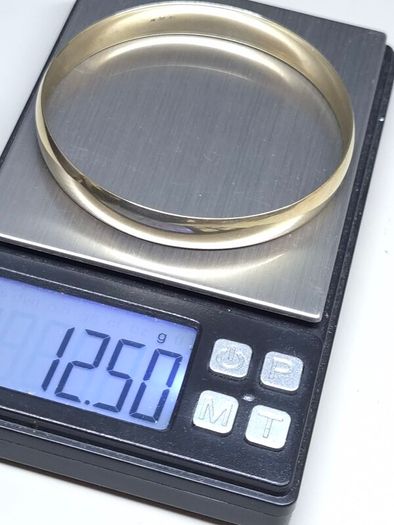 Vintage 1970s 1990s 9ct Solid Gold Bangle Bracelet 12.5g