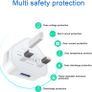 USB Plug,USB Plug Adaptor UK 3 Pin Mains Charger,3 Pack Wall Charger Head Compact Charge Head 5V/1AMP Charging for iPhone 11/11 Pro/10/Xs/XS Max/XR/X/8/7/6 Plus/5/4,iPad Pro/Air 2 Image 2