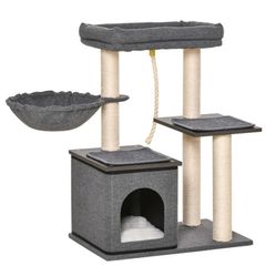 cat tree bed play activity