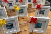 4 INCH Square framed prints of Dublin Seascapes, A, by artist Helen Mathews